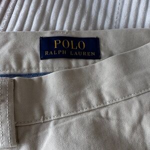 Polo by Ralph Lauren Men’s Cream Flat Front Chino Shorts